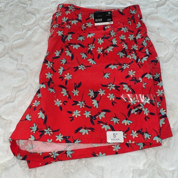 A.n.a floral print twill shorts - Picture 3 of 6